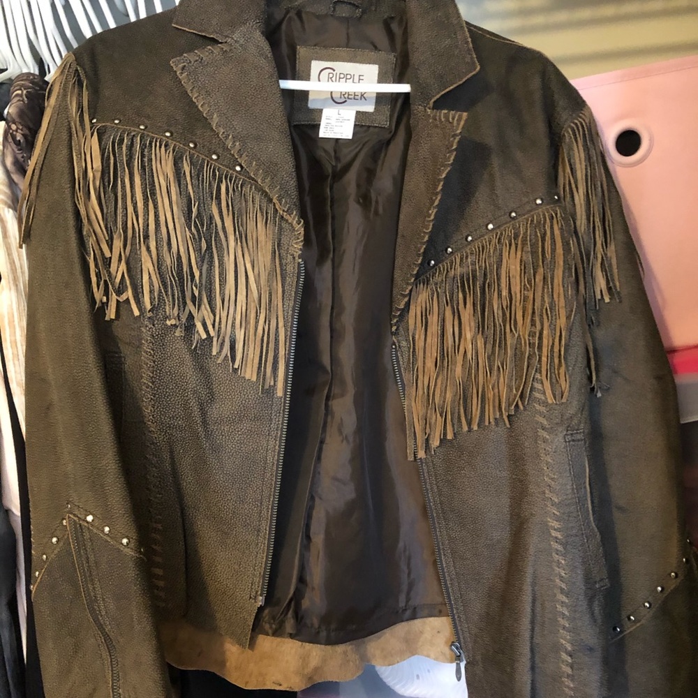 Cripple creek leather jacket
